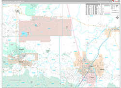 Antelope Valley-High Desert Metro Area Wall Map Premium Style 2026